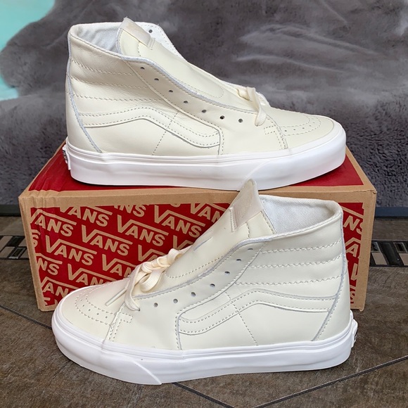 Vans Shoes - VANS SK8-HI TAPERED SOFT LEATHER MARSHMALLOW WMNS